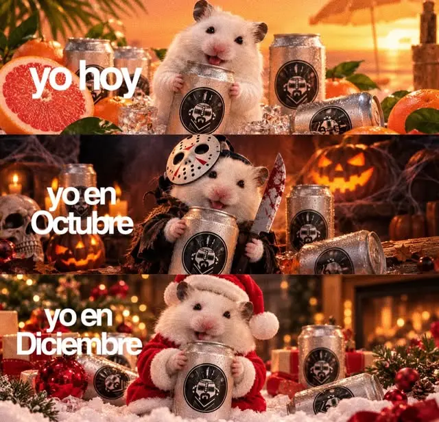 Meme del hámster con lata: hoy, en octubre y en diciembre